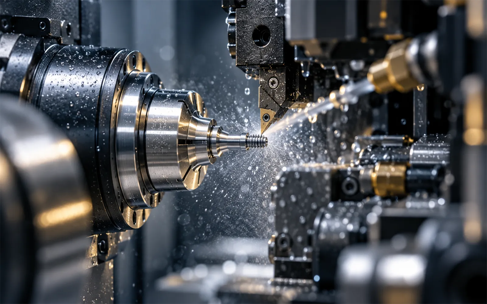Swiss-type CNC machining a titanium component